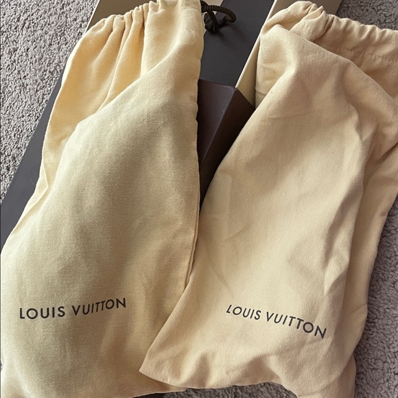 Louis Vuitton Charcoal Suede Heels with Gold Locks - Picture 1 of 9